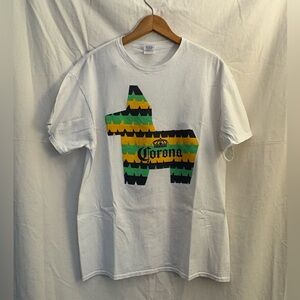 American Vintage White Tee with Multicolor Graphic